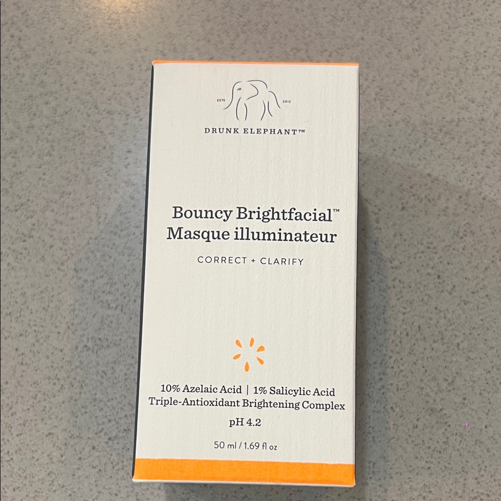 Drunk Elephant Brightening Facial Masque - White and Orange